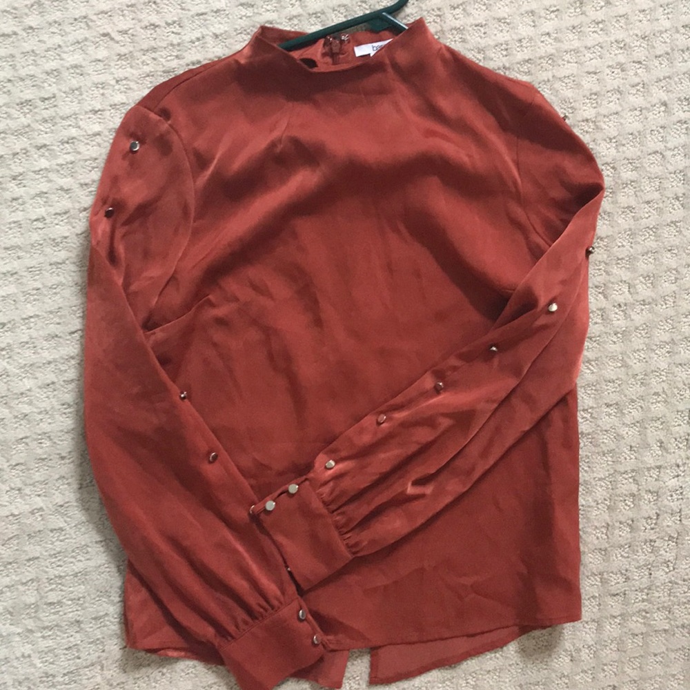 Dressy fall orange top